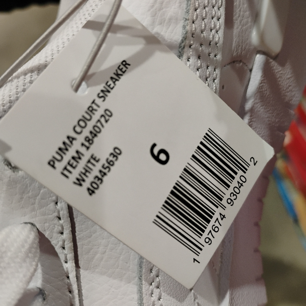 Puma White Leather Sneakers Women Brand New Size 5.5 - Picture 11 of 11